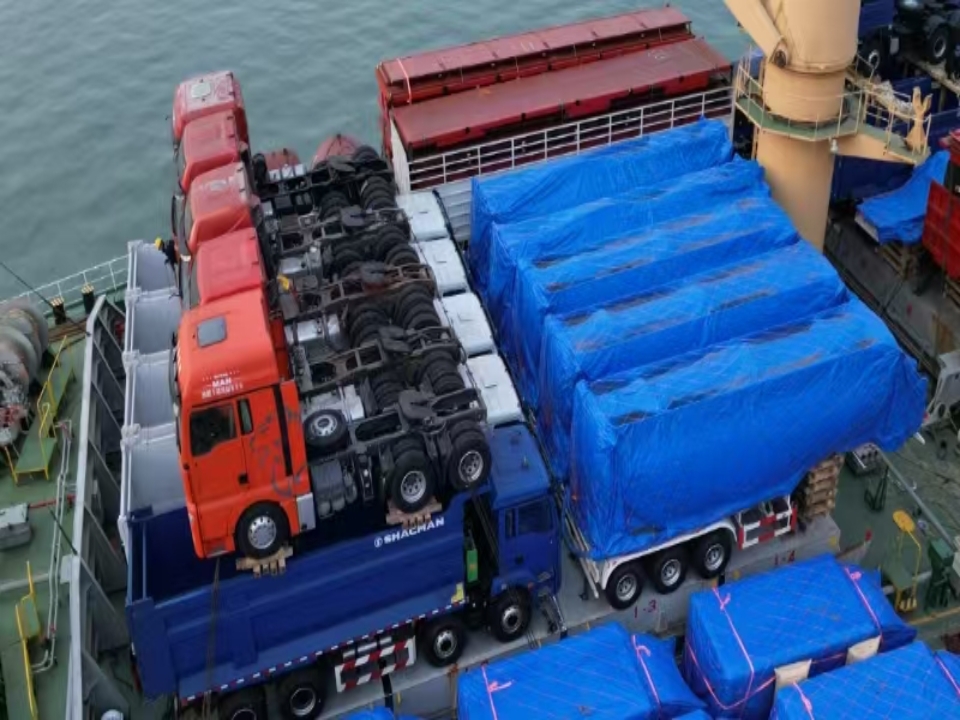derun trailer semi semile seion ໄດ້ໂຫລດແລະສົ່ງໄປທີ່ການາ