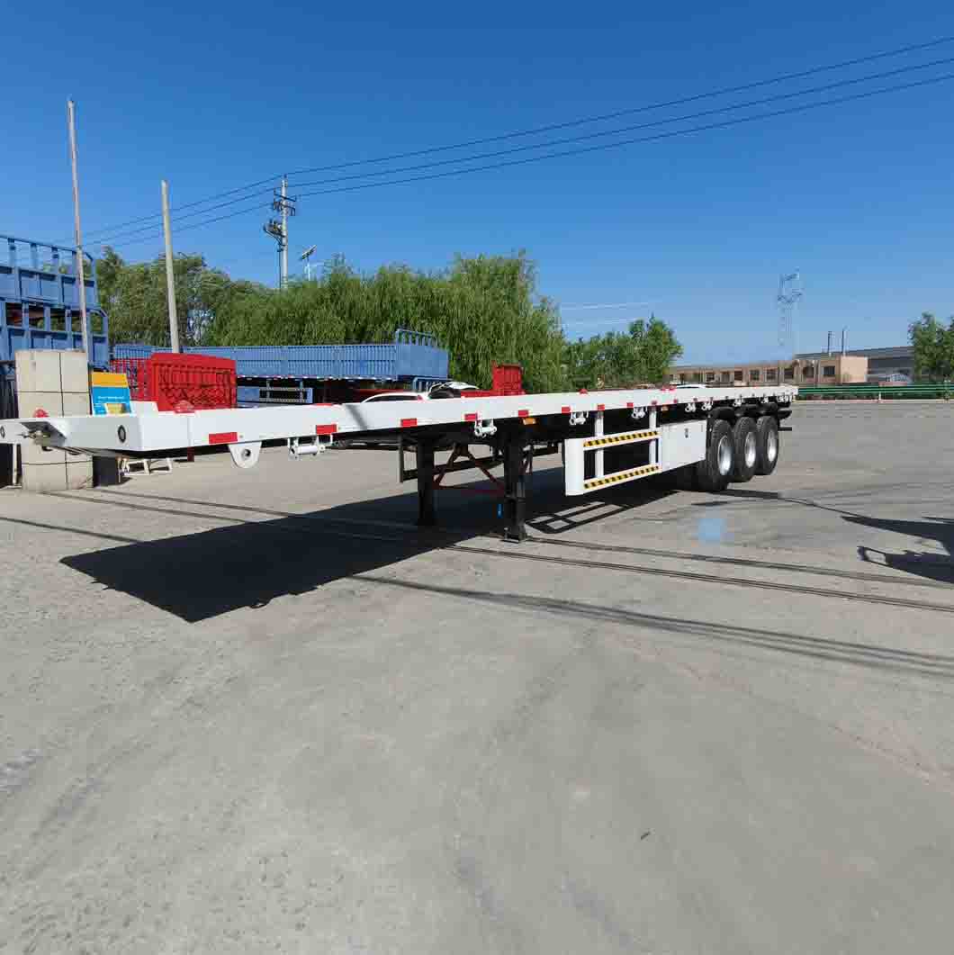 3 Axle Flatbed Semi Trailer ອອກແບບສໍາລັບ Tanzania