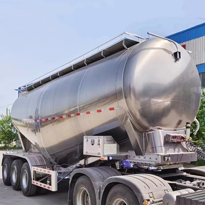 ອາລູມີນຽມ Alloy Bulk Cement Trailer