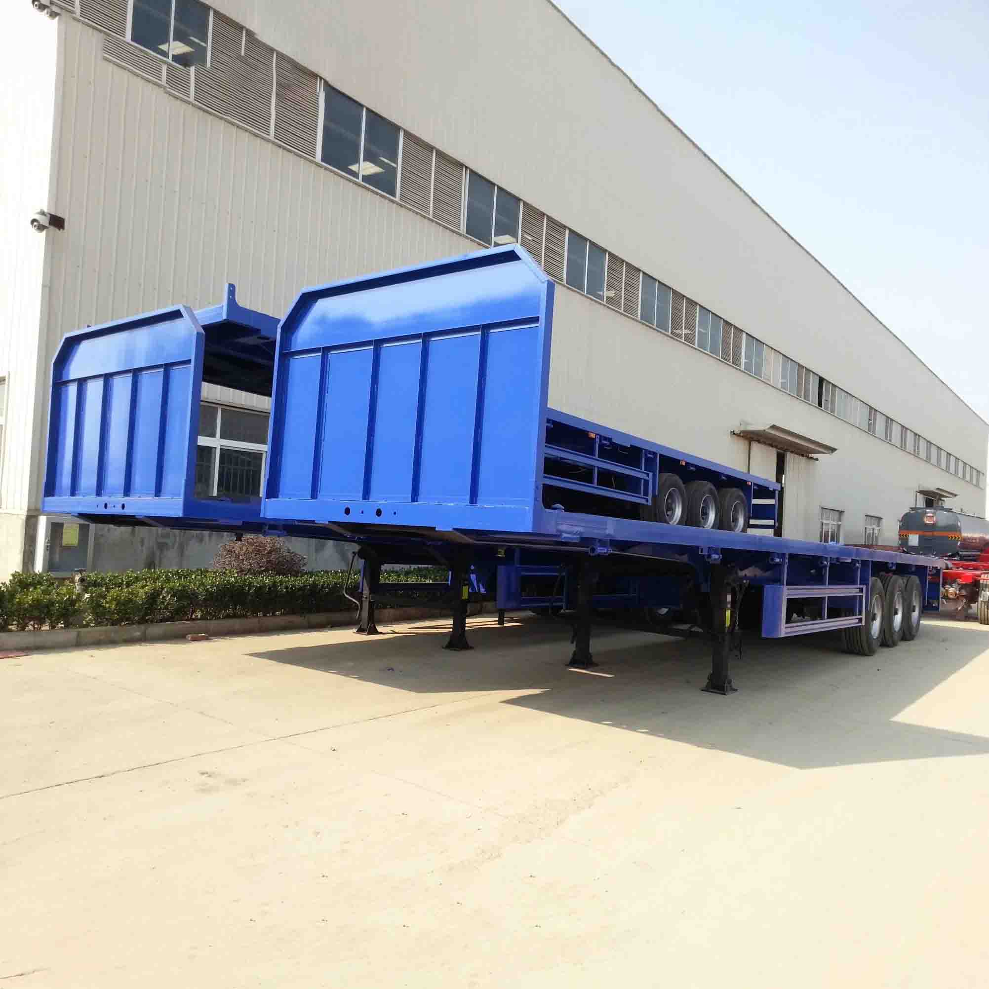 Derun fladd semi trailer ທີ່ມີຢູ່ທາງຫນ້າ