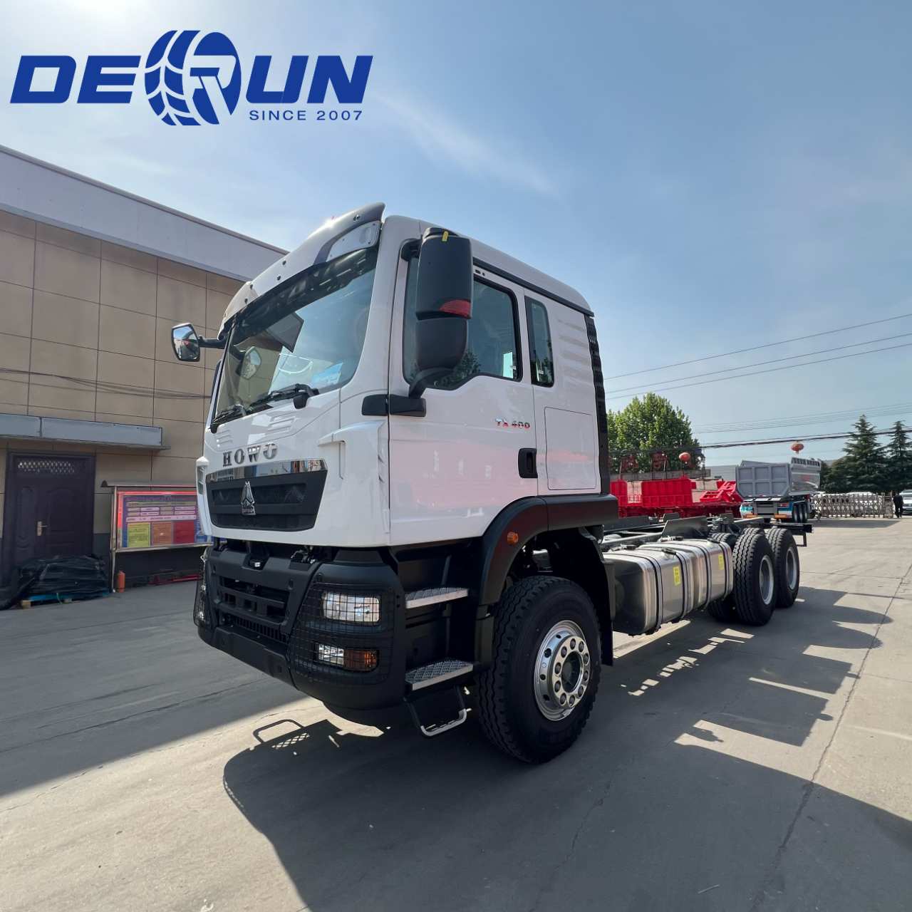 ລົດບັນທຸກ Sinotruk howo 6x4 tx ລົດບັນທຸກສິນຄ້າ Chassis ສໍາລັບເອທິໂອເປຍ